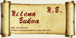 Milena Bukva vizit kartica